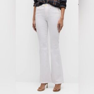 NWT Frame Le High Flare White Denim 24